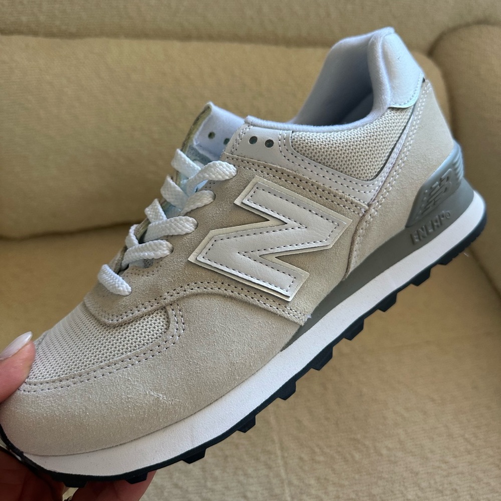New Balance Cream and Gray Sneakers